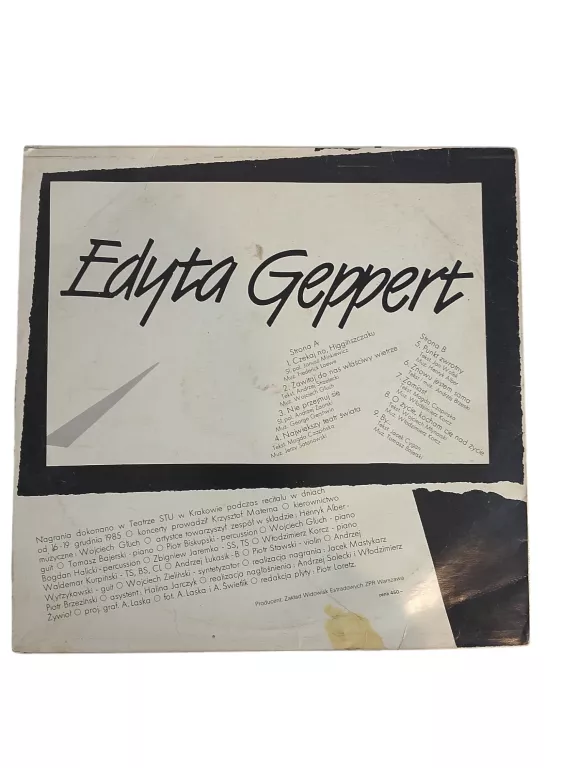 PŁYTA WINYLOWA EDYTA GEPPERT RECITAL LIVE