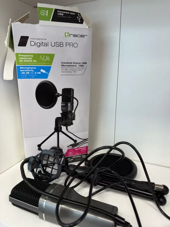 MIKROFON TRACER DIGITAL USB PRO STUDYJNY GAMINGOWY