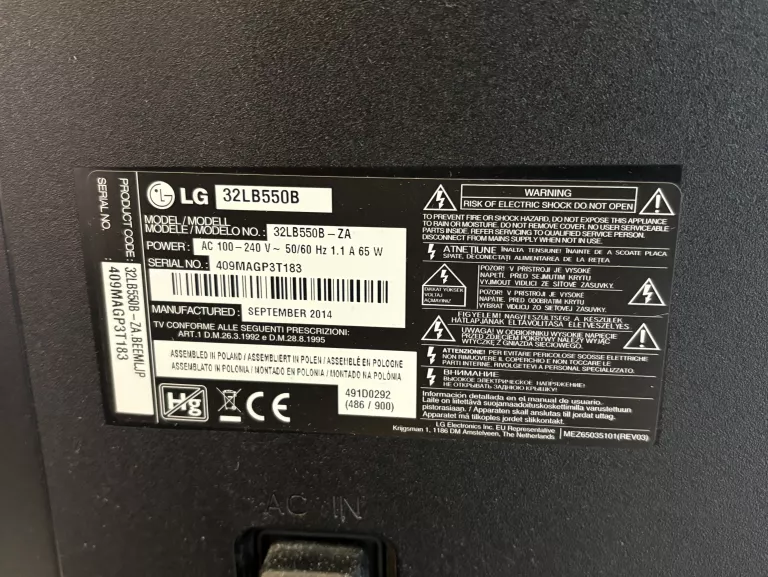 TELEWIZOR LG 32LB550B