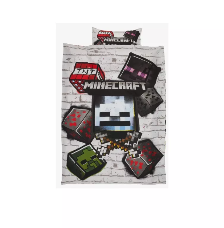 POŚCIEL MINECRAFT 140X200CM 70X80/90CM