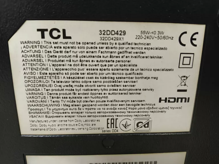 TELEWIZOR TCL 32' 32DD429
