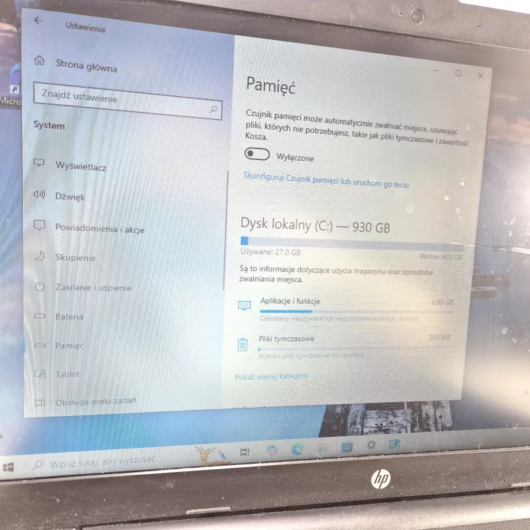 LAPTOP HP 15-BS155NW 15,6 " INTEL CORE I3 4 GB / 1000 GB CZARNY