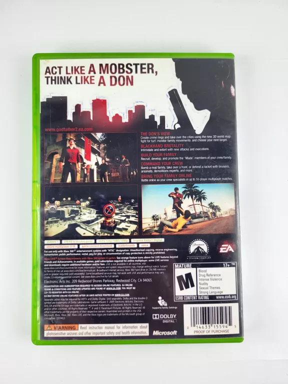 GRA NA XBOX 360 THE GODFATHER 2 OJCIEC CHRZESTNY 2