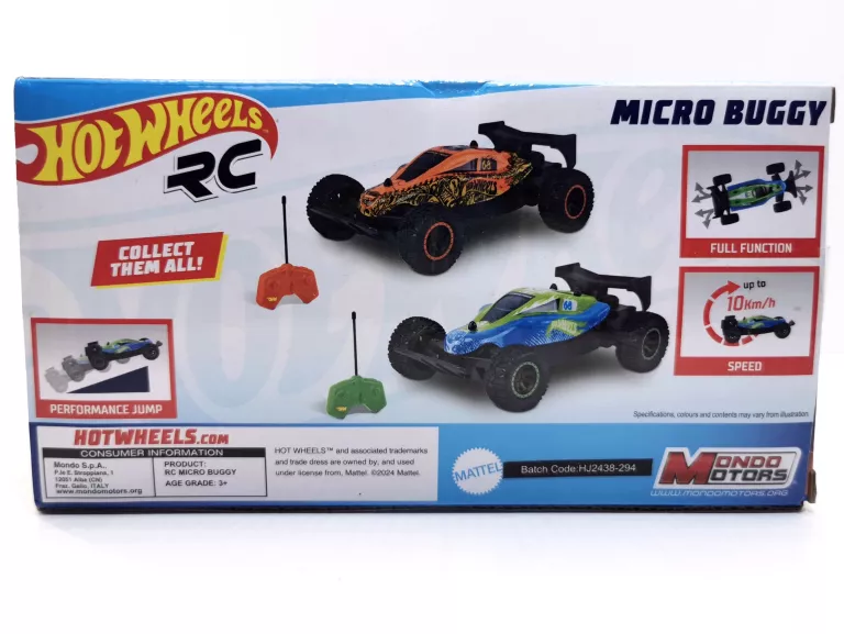 HOT WHEELS R/C MICRO BUGGY. POJAZD ZDALNIE STEROWANY POMARAŃCZOWY