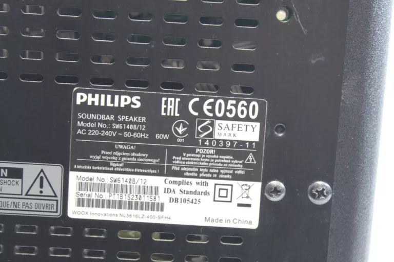 SOUNDBAR PHILIPS HTL6140 +PILOT PRZEW