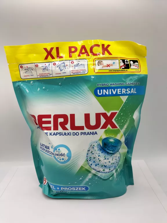 KAPSUŁKI DO PRANIA PERLUX Z PROSZKIEM 45SZT