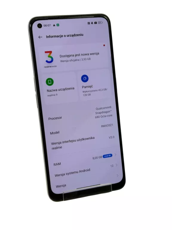 SMARTFON REALME 9 4G 8 GB / 128 GB 4G (LTE) BIAŁY