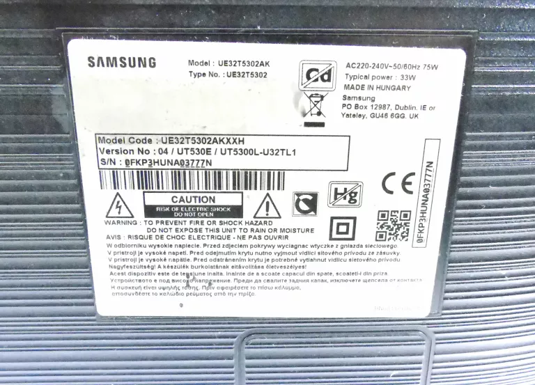 TELEWIZOR SAMSUNG UE32T5302AK + PILOT