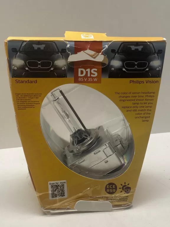 PHILIPS ŻARÓWKA XENONOWA D1S 85V 35W +30% 4600K PHILIPS VISION