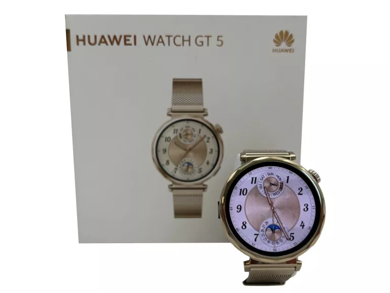 SMARTWATCH HUAWEI WATCH GT 5 41MM ELEGANT JNA-B19 NFC GPS - JAK NOWY!