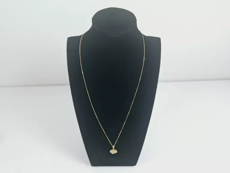 DELIKATNY ZŁOTY ŁAŃCUSZEK Z ZAWIESZKĄ 1.55G 333P 46CM
