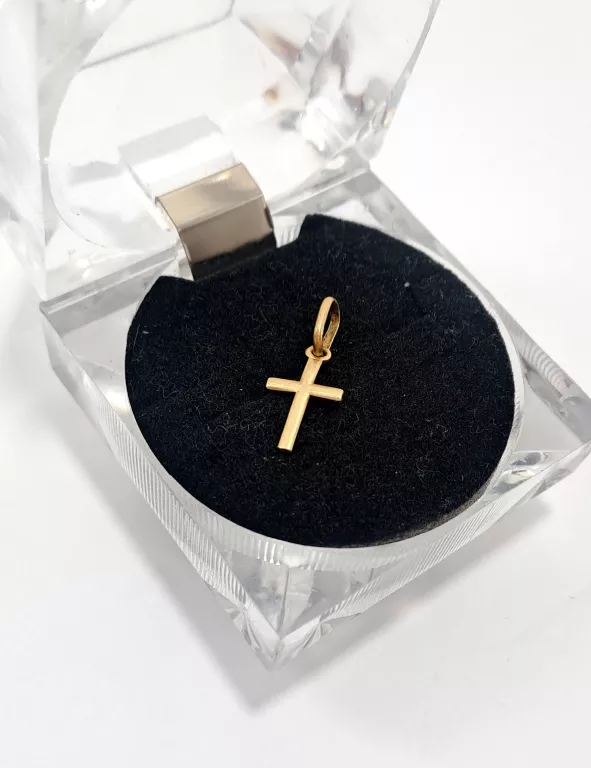 WYRÓB JUBILERSKI UŻYWANY ZŁOTY KRZYŻYK 585/0,42