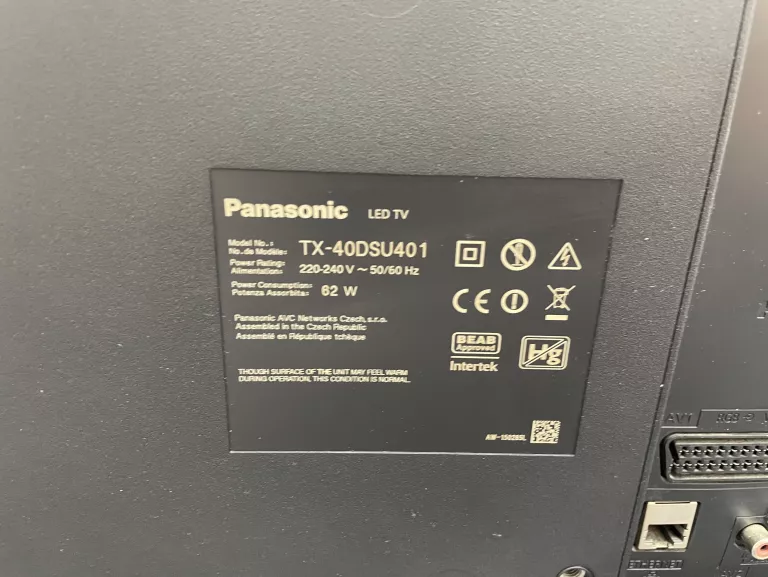 TELEWIZOR PANASONIC TX-40DSU401+PILOT