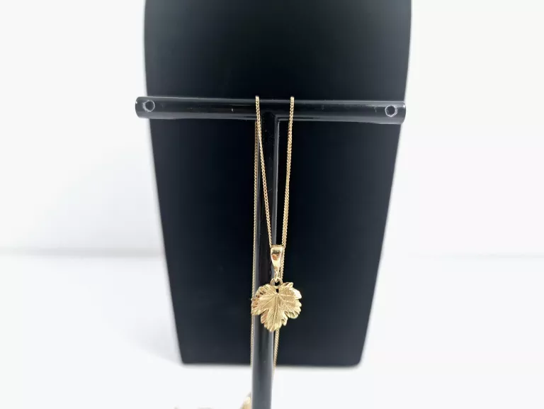 DELIKATNY ZŁOTY ŁAŃCUSZEK Z ZAWIESZKĄ 1.55G 333P 46CM
