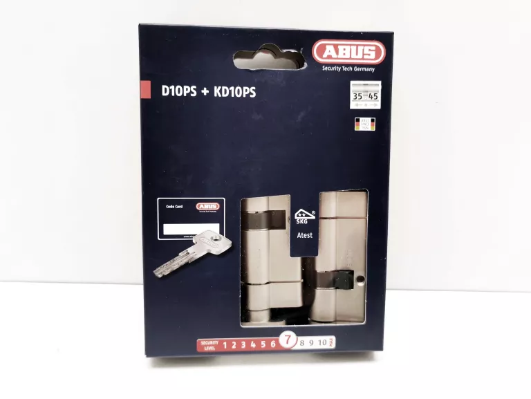 DWIE WKŁADKI ABUS NA JEDEN KLUCZ D10+KD10NP 35/45G NIKIEL