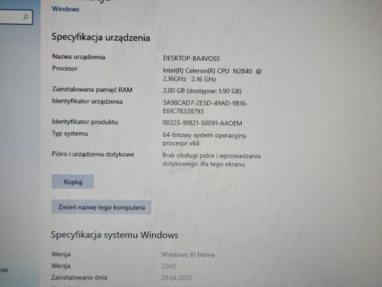 LAPTOP HP STREAM 13 13-C130NW