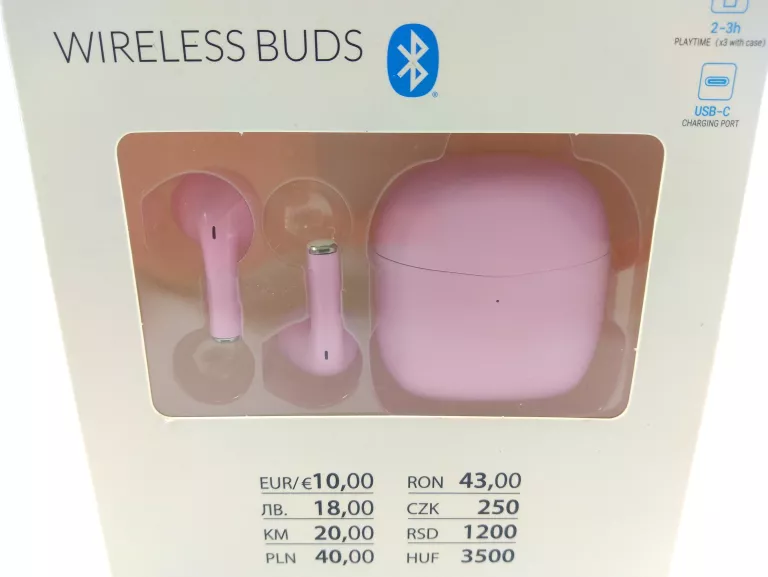 SŁUCHAWKI DASOUNDS BEZPRZEWODOWE DOUSZNE RÓŻOWE