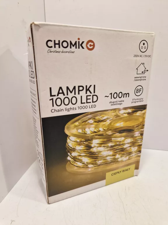 LAMPKI CHOINKOWE 100M CHOMIK 1000LED