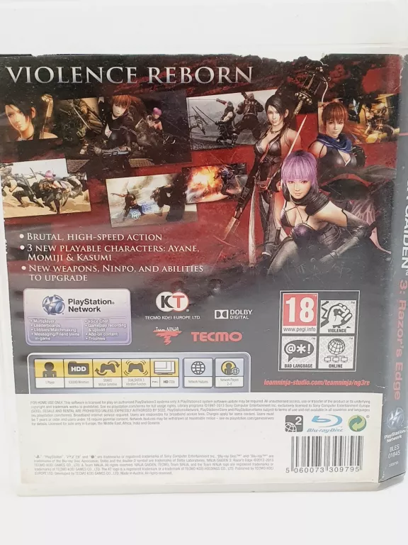 GRA PS3 NINJA GAIDEN 3 RAZOR'S EDGE