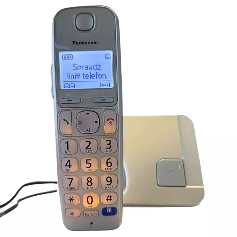 TELEFON STACJONARNY DLA SENIORA PANASONIC KX-TGE210