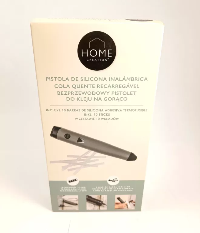 BEZPRZEWODOWY PISTOLET DO KLEJU NA GORĄCO HOME