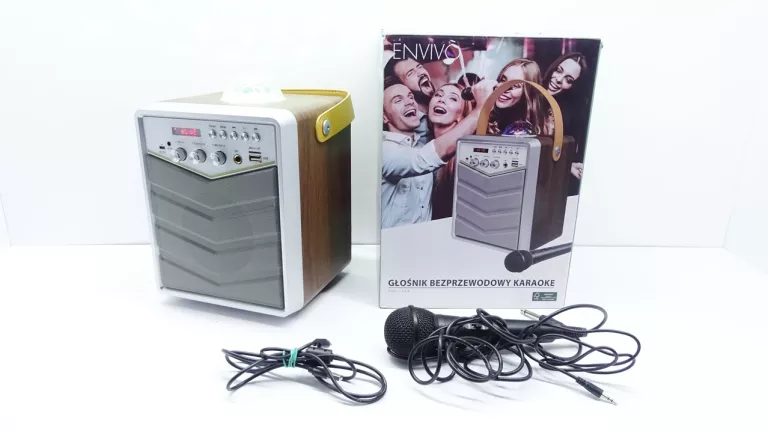 GŁOŚNIK KARAOKE BEZPRZEWODOWY ENVIVO ENV 1668 + MIKROFON ZESTAW
