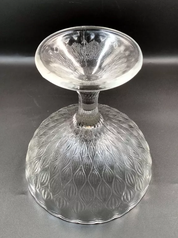 KRYSZTAŁOWA BOMBONIERA DUŻA KRYSZTAŁ PRL 20 CM