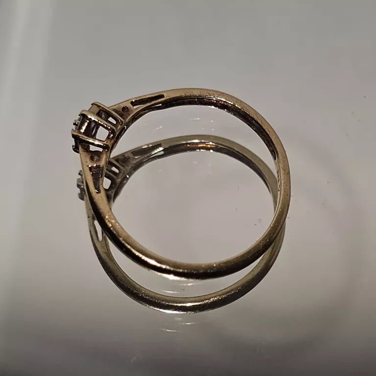 ZŁOTY PIERŚCIONEK Z BRYLANTEM + CERTYFIKAT 0,98G/333/12