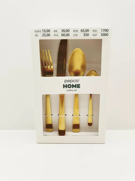 KOMPLET SZTUĆCÓW PEPCO HOME 16 SZT GOLD
