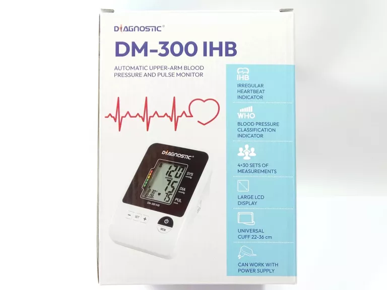 CIŚNIENIOMIERZ DIAGNOSTIC DM-300 IHB + PUDEŁKO