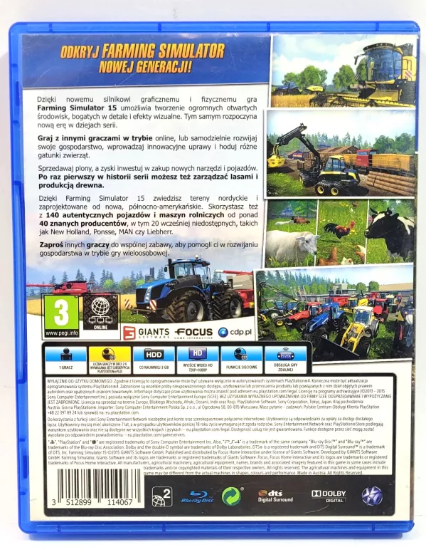 GRA PS4 FARMING SIMULATOR 15
