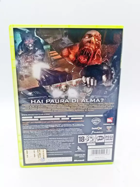 FEAR 2 PROJECT ORGIN MICROSOFT XBOX 360