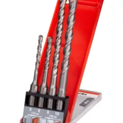 KWB 240500 40CR STAL ZESTAW WIERTEŁ UDAROWYCH 4-CZĘŚCIOWY 5 MM, 6 MM, 8 MM