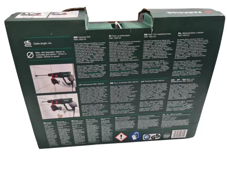 WIERTARKA UDAROWA PARKSIDE 1050W MŁOTOWIERTARKA ELEKTRYCZNA D4 + AKCESORIA