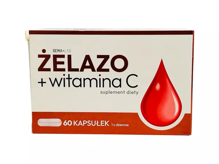 SEMA LAB ŻELAZO + WITAMINA C, 60 KAPSUŁEK TWARDYCH