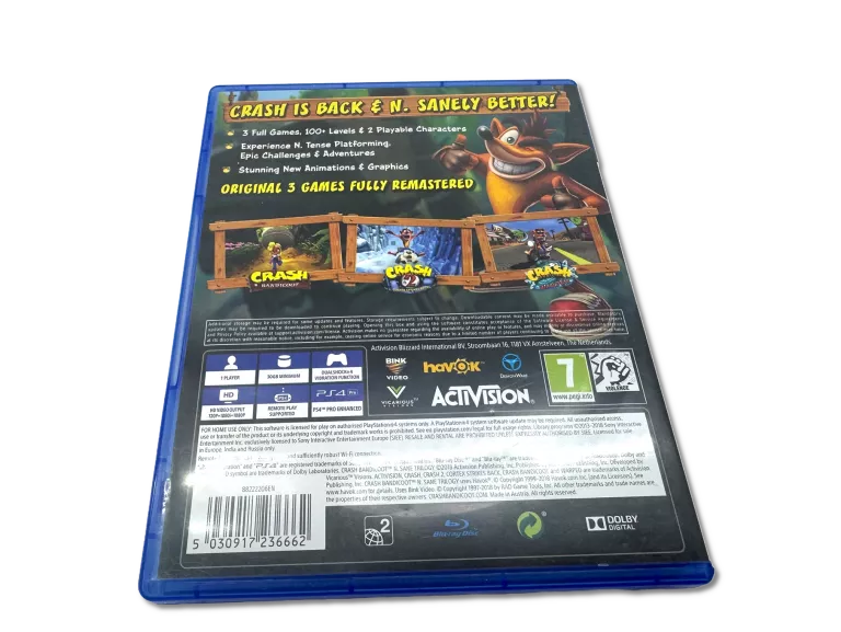 GRA NA PS4 CRASH BANDICOOT NSANE TRILOGY