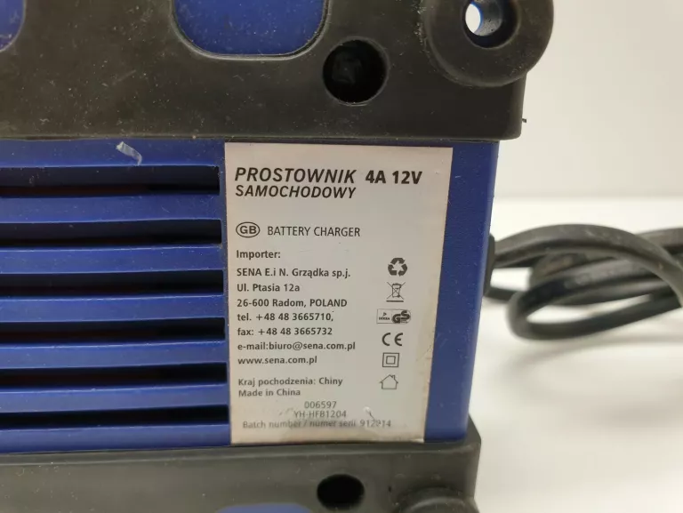 PROSTOWNIK DO AKUMULATORÓW SENA 12V 4A