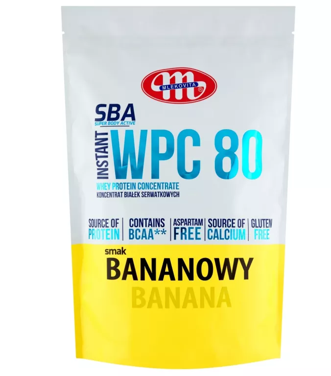 BIAŁKO MLEKOVITA ODŻYWKA BIAŁKOWA 700G KONCENTRAT BIAŁKA WPC BANANOWY