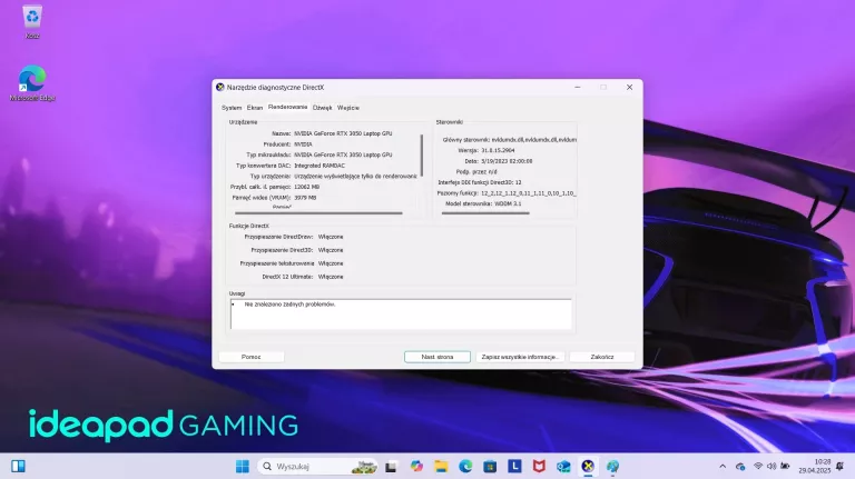 LENOVO IDEAPAD GAMING 3 15IHU6 15.6" I5-11320H 16/512 GB SSD RTX 3050 4GB