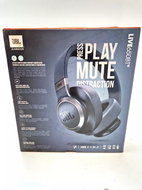 SŁUCHAWKI BEZPRZEWODOWE NAUSZNE JBL LIVE 650BT