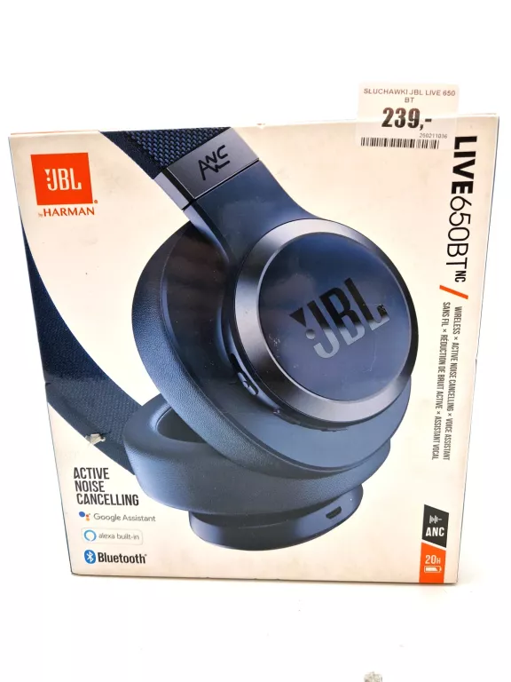 SŁUCHAWKI BEZPRZEWODOWE NAUSZNE JBL LIVE 650BT