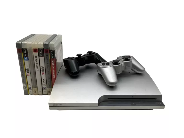 KONSOLA SONY PLAYSTATION 3 SLIM CECH-3004B 300GB + 2 PADY + 7 GIER