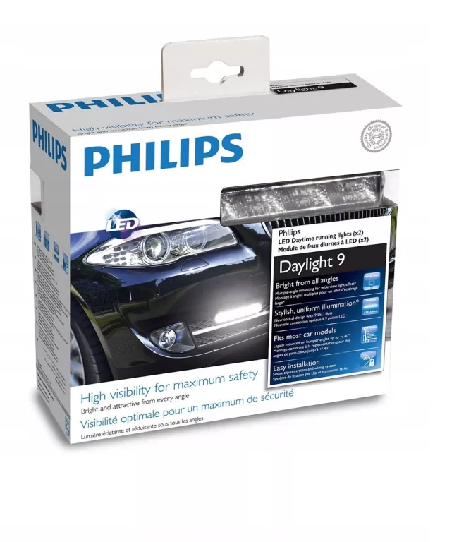 PHILIPS ŚWIATŁA DO JAZDY DZIENNEJ 9 LED 16 W 12831WLEDX1 8727900391701