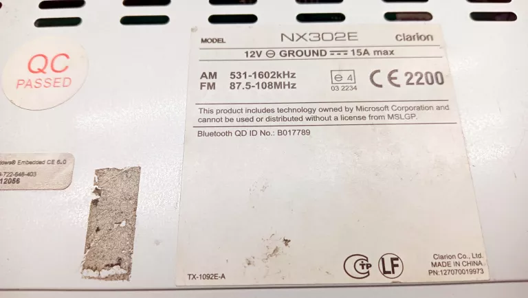 RADIO SAMOCHODOWE CLARION NX302E 2DIN