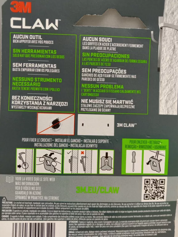 uchwyt-na-plyte-karton-gips-3m-claw-11kg-ean-gtin-4064035002329