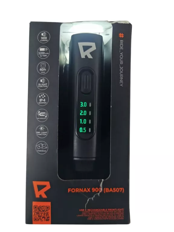 LAMPKA ROWEROWA OŚWIETLENIE LAMPA RADVIK FORNAX 900