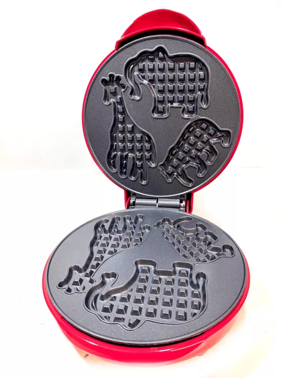 GOFROWNICA HOFFEN WM-4206 CZERWONA ZOO 6 GOFRÓW 1200W NON-STICK POWŁOKA