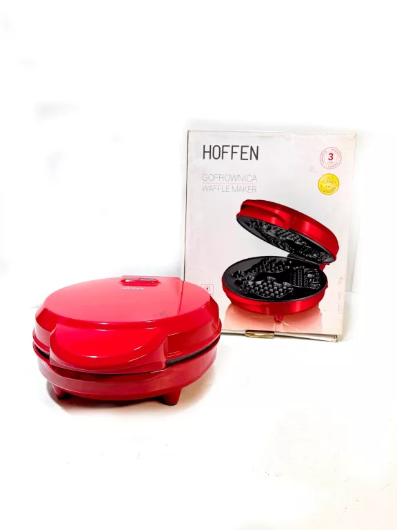 GOFROWNICA HOFFEN WM-4206 CZERWONA ZOO 6 GOFRÓW 1200W NON-STICK POWŁOKA