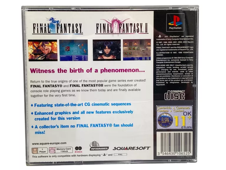 GRA FINAL FANTASY ORIGINS PAL PLAYSTATION 1 PS1