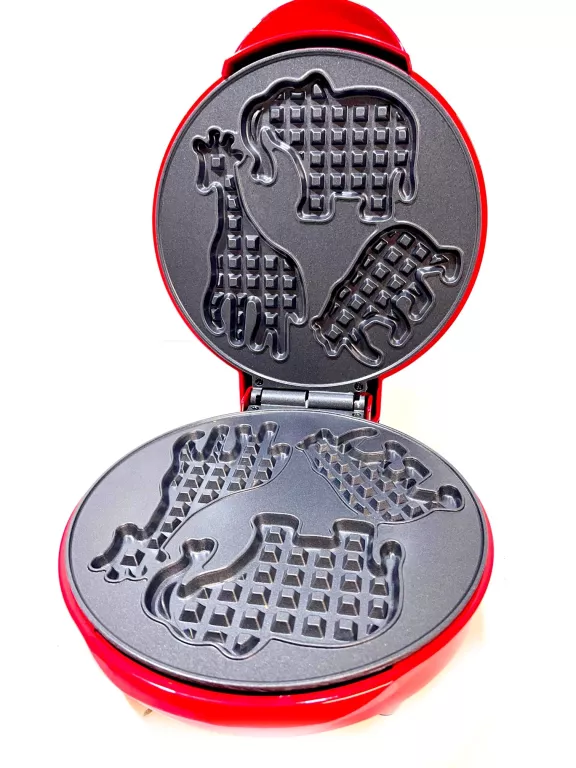 GOFROWNICA HOFFEN WM-4206 CZERWONA ZOO 6 GOFRÓW 1200W NON-STICK POWŁOKA